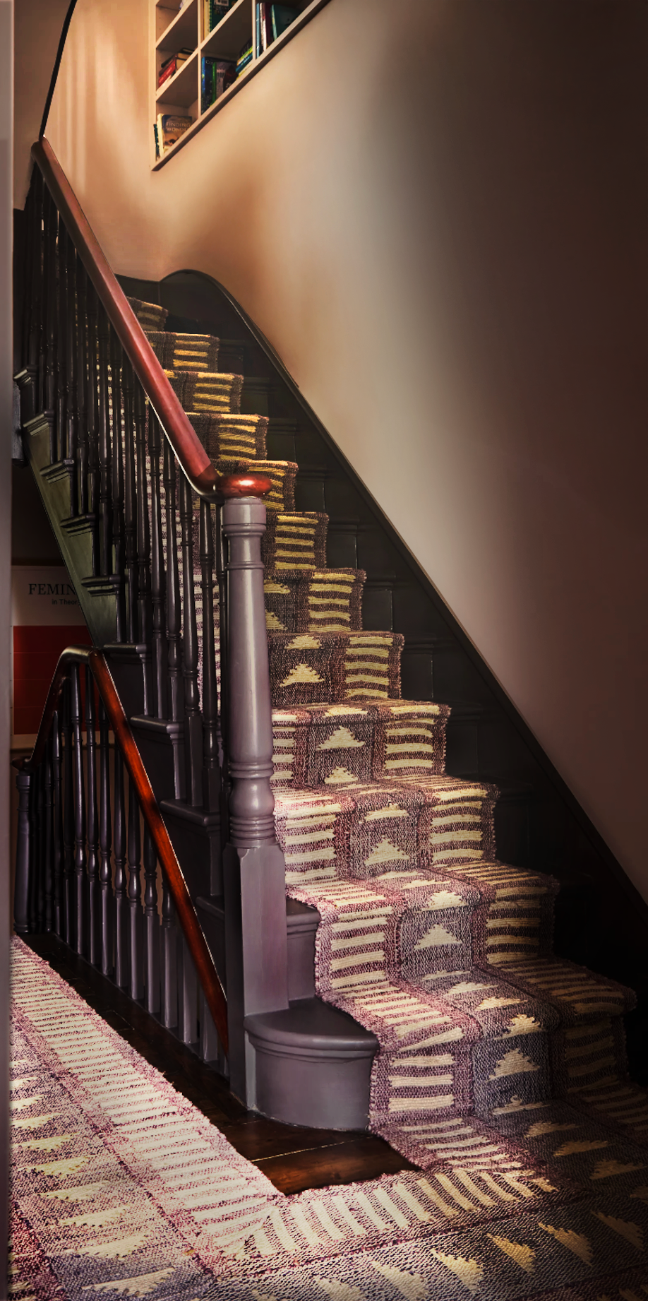 Amina purple jute stair runner by Sophie Cooney Runners