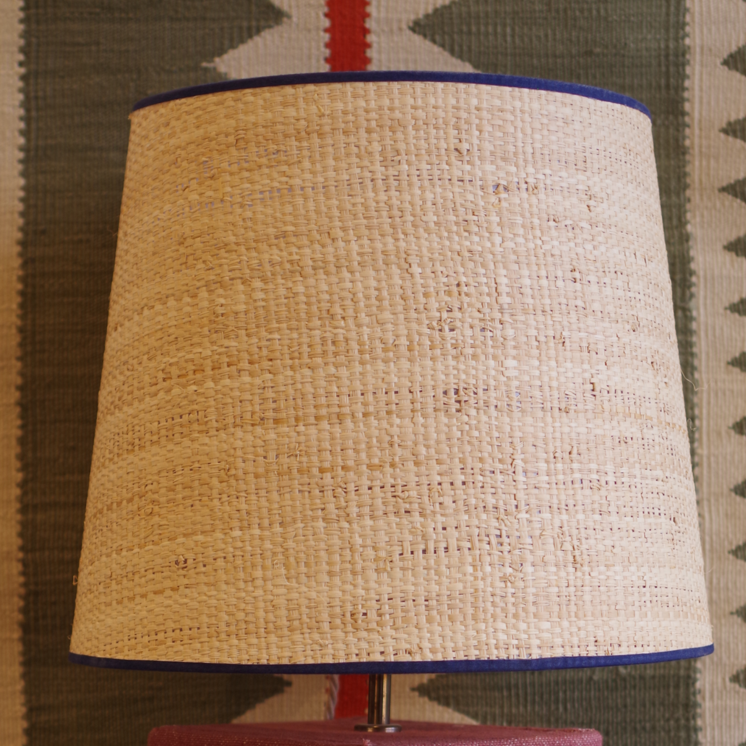 Navy accent lamp shade close up Sophie Cooney Runners close up