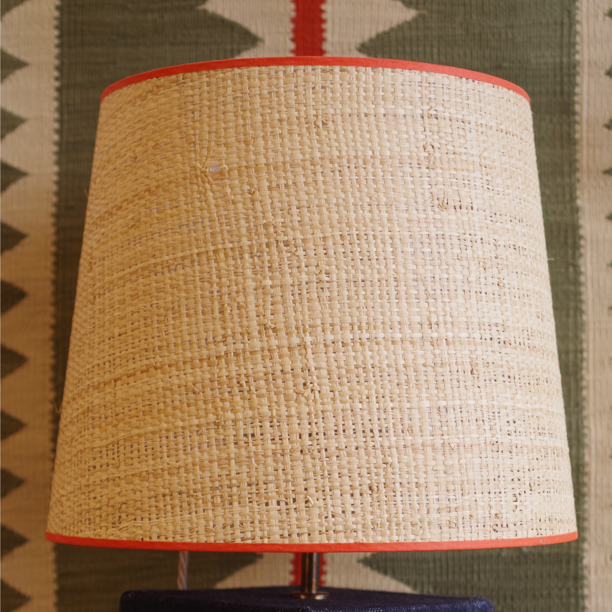 Red accent lamp shade close up Sophie Cooney Runners close up