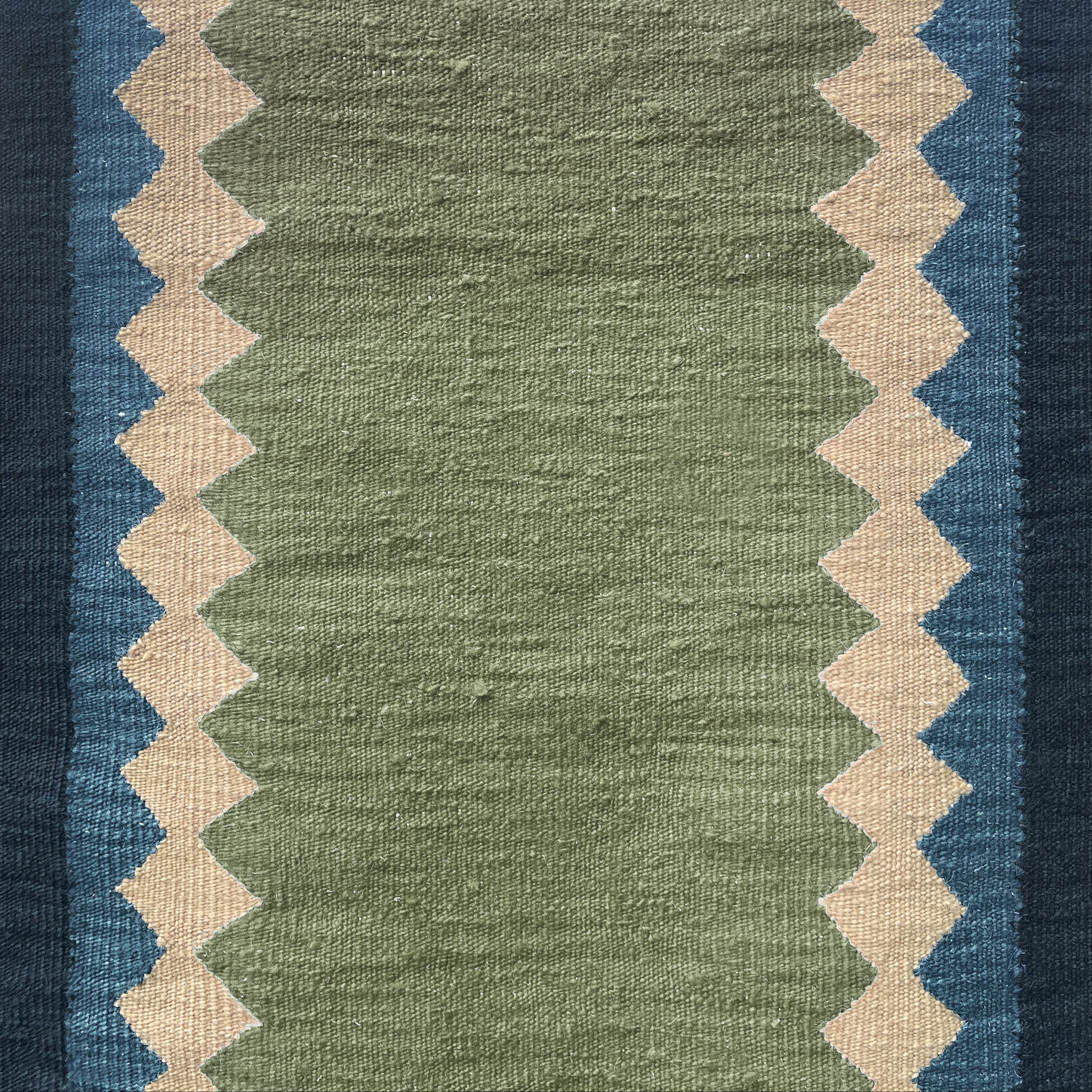 Attica Moss Green wool stair runner by Sophie Cooney Runners