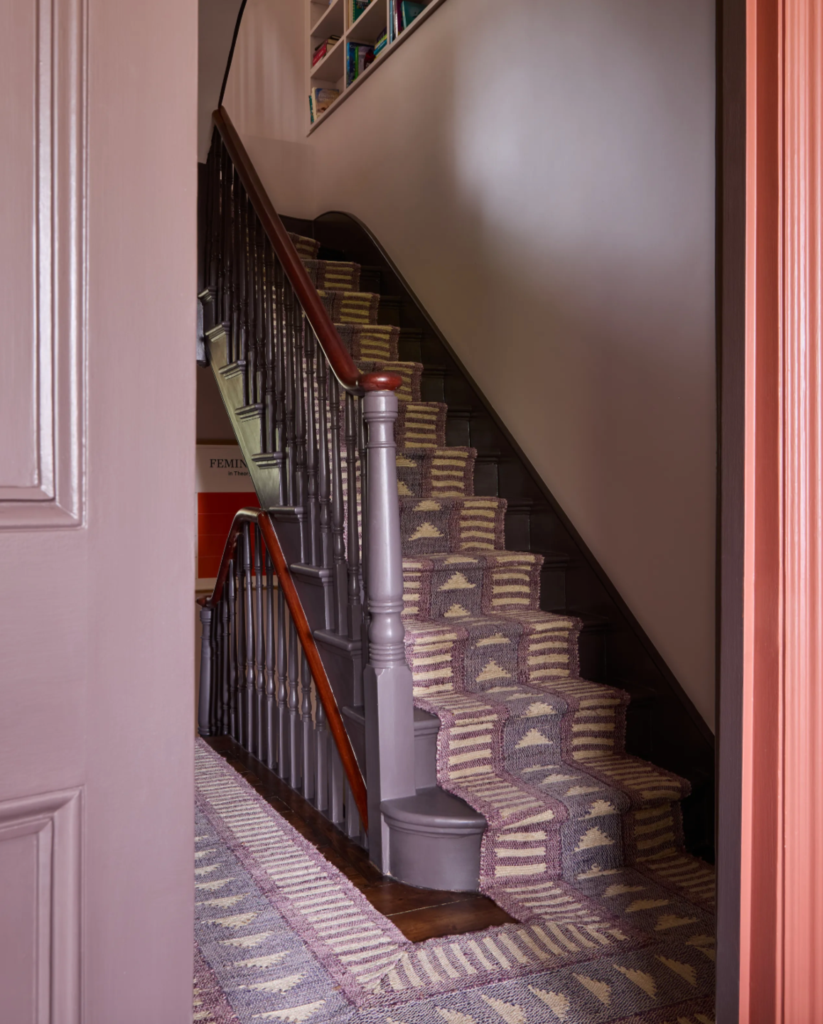 Amina Purple Jute stair runner by Sophie Cooney Runners