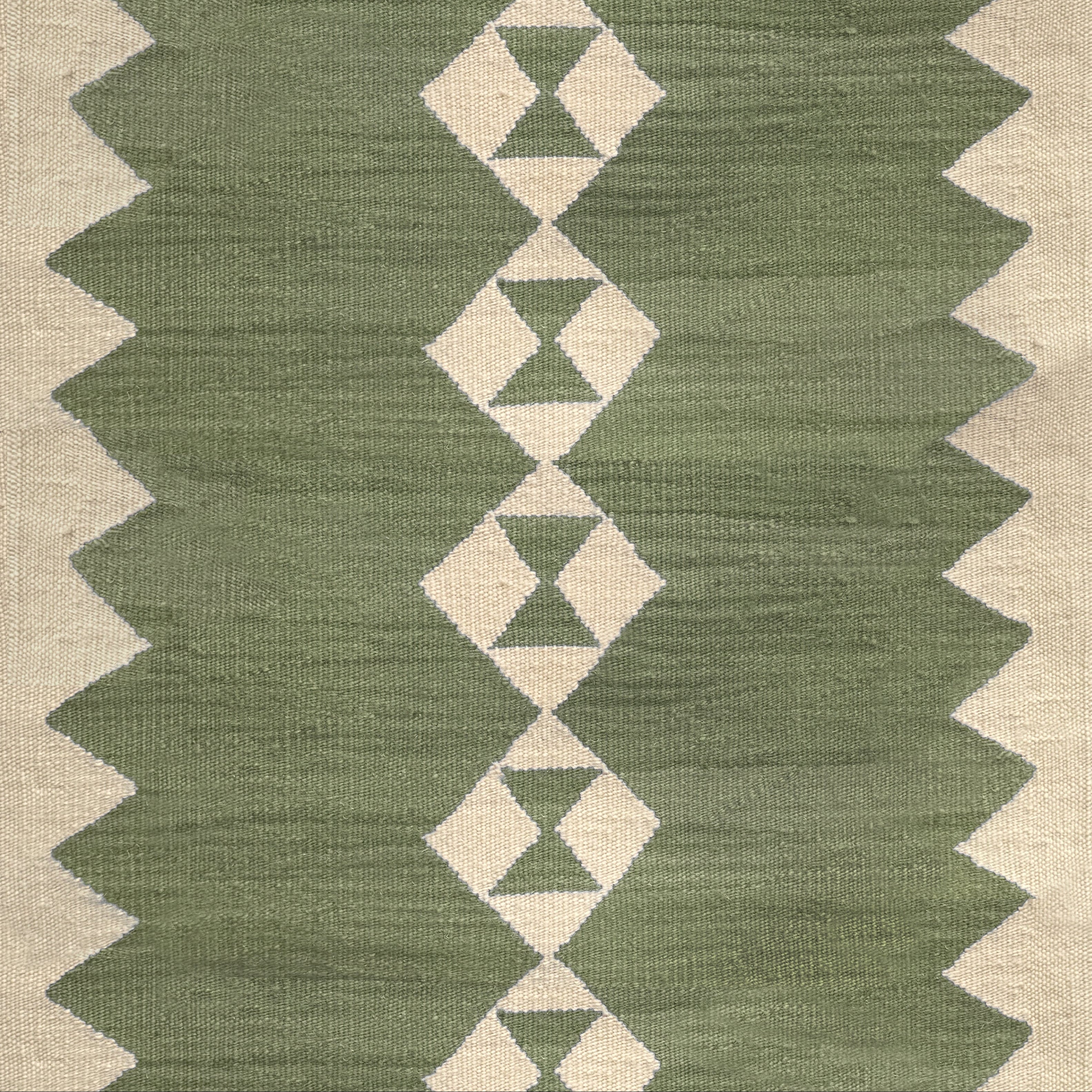 Eye Moss Green wool stair runner by Sophie Cooney Runners