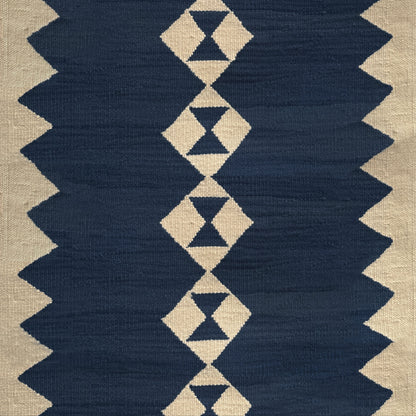 Eye Navy wool stair runner by Sophie Cooney Runners