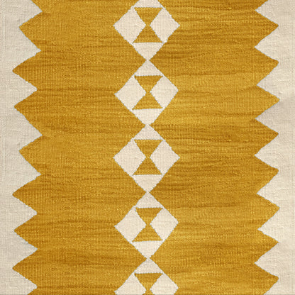 Eye yellow wool stair runner by Sophie Cooney Runners