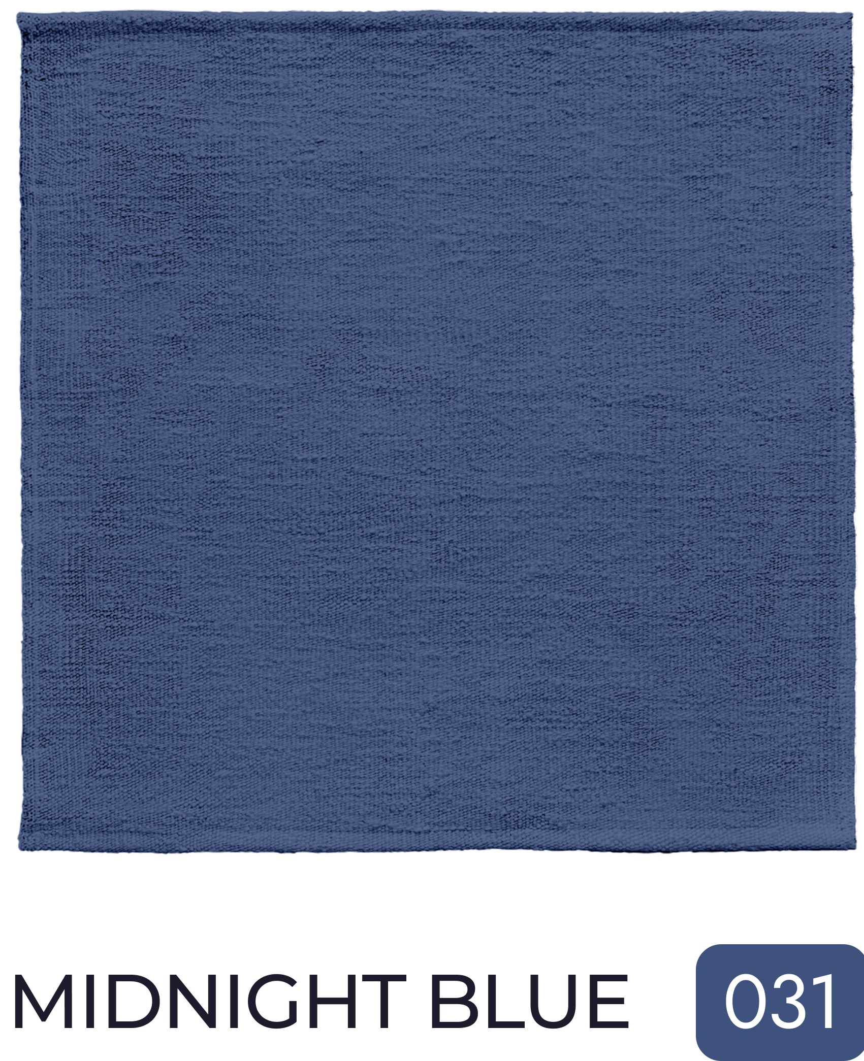 Midnight blue wool Sophie Cooney Runners colour swatch