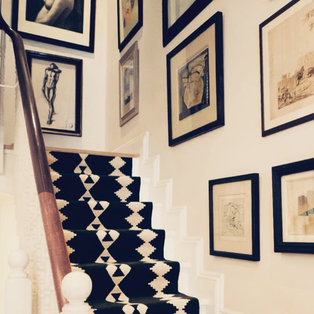 Fortis Black Wool Stair Runner