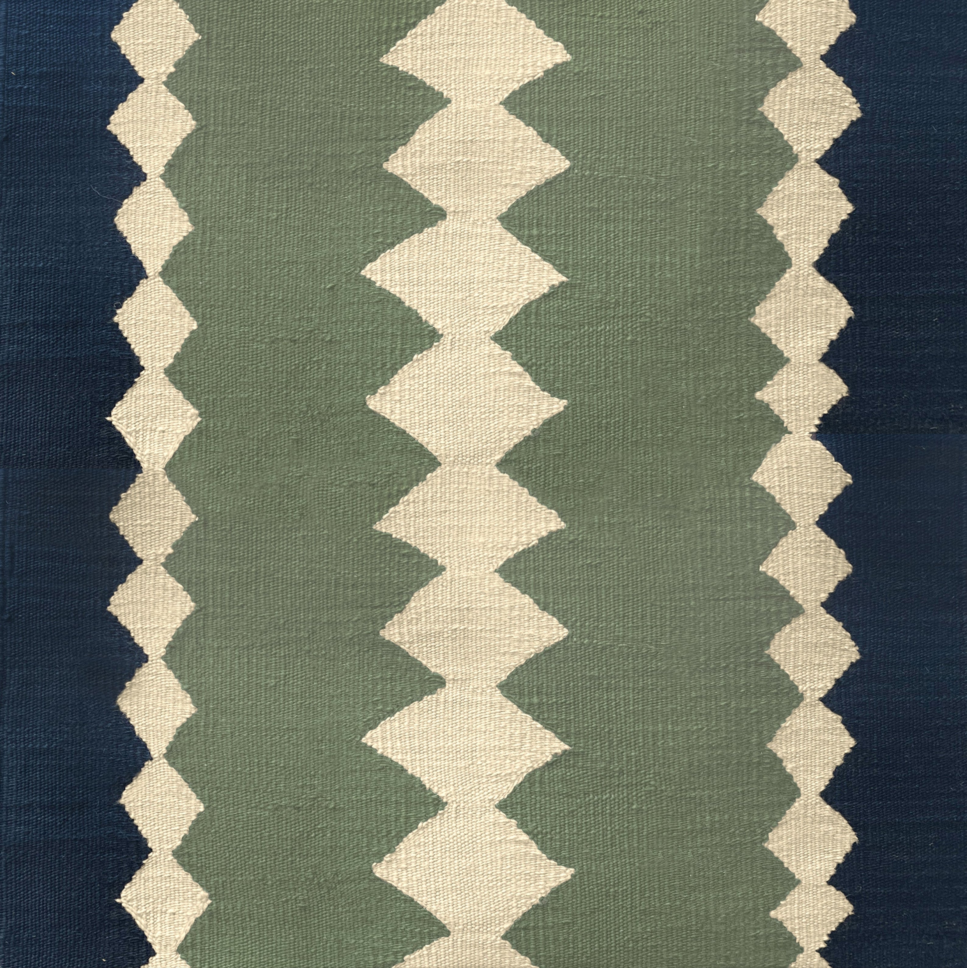 Safari Moss Green wool stair runner by Sophie Cooney Runners