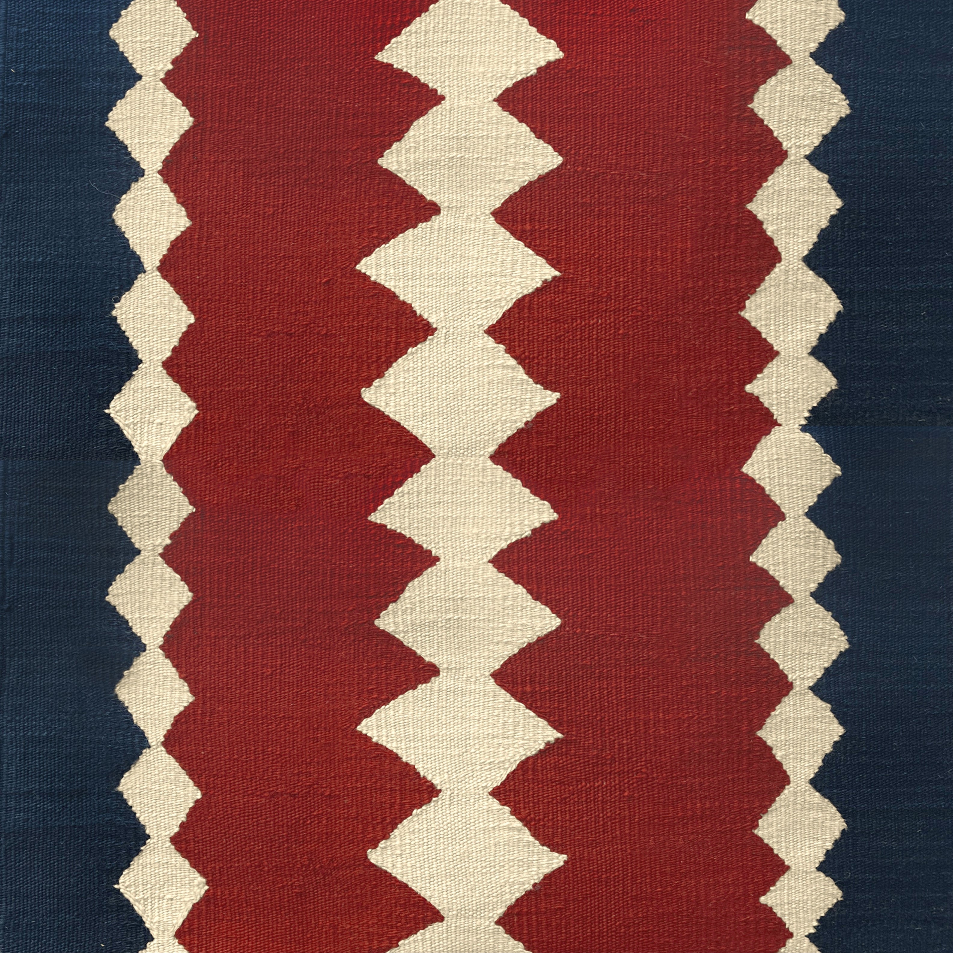 Safari red wool stair runner by Sophie Cooney Runners