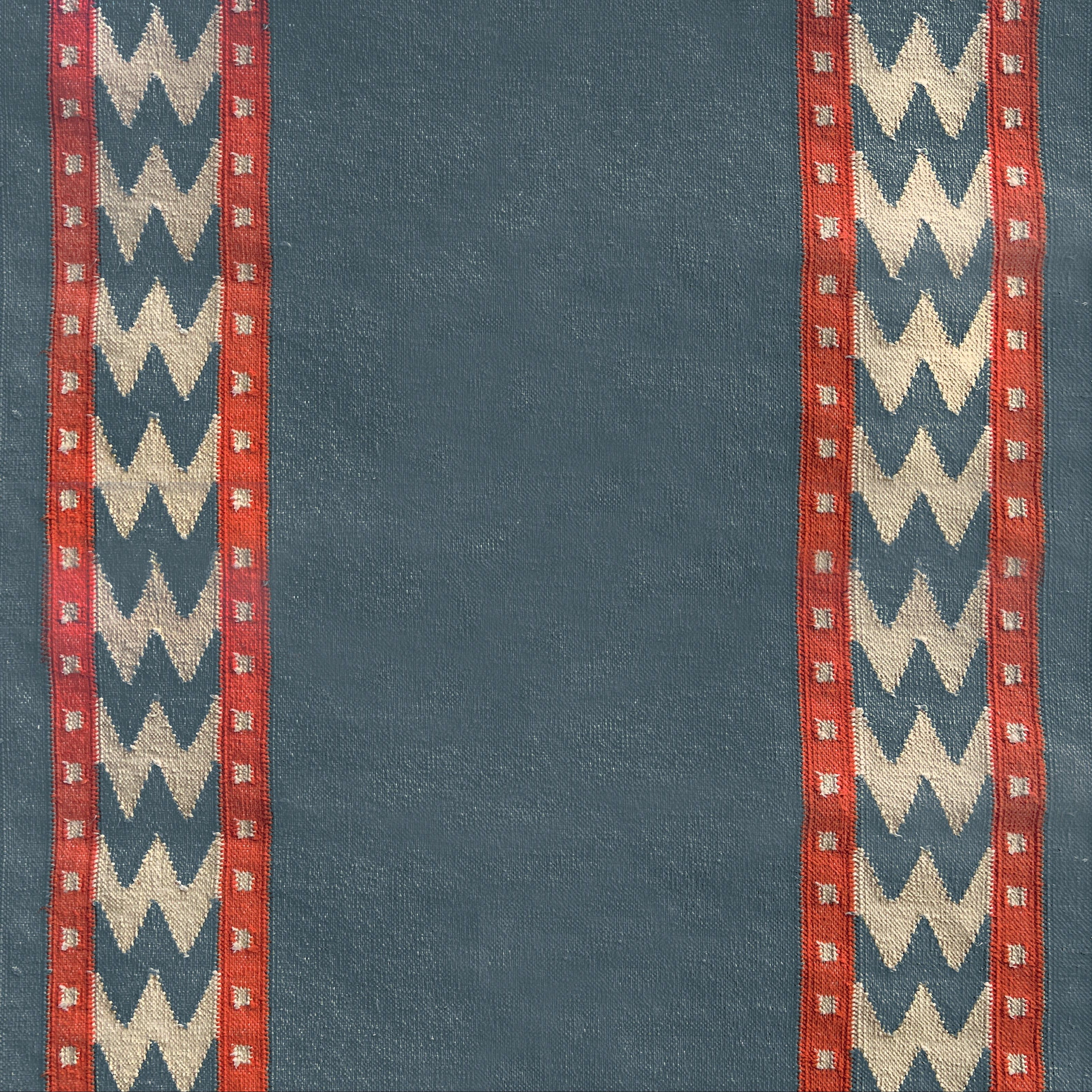 Thora Grey Blue wool stair runner by Sophie Cooney Runners