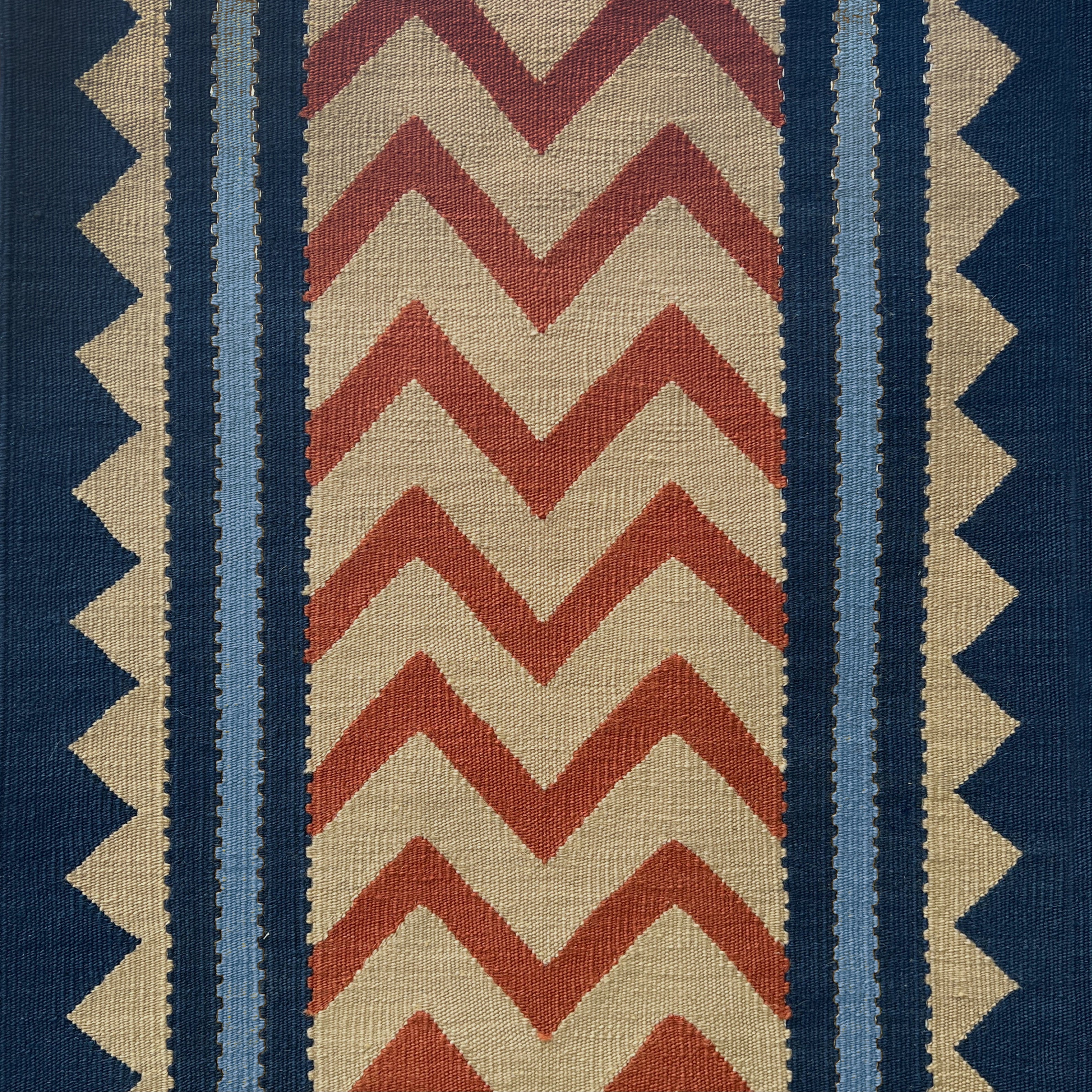 Tribal Navy wool stair runner by Sophie Cooney Runners