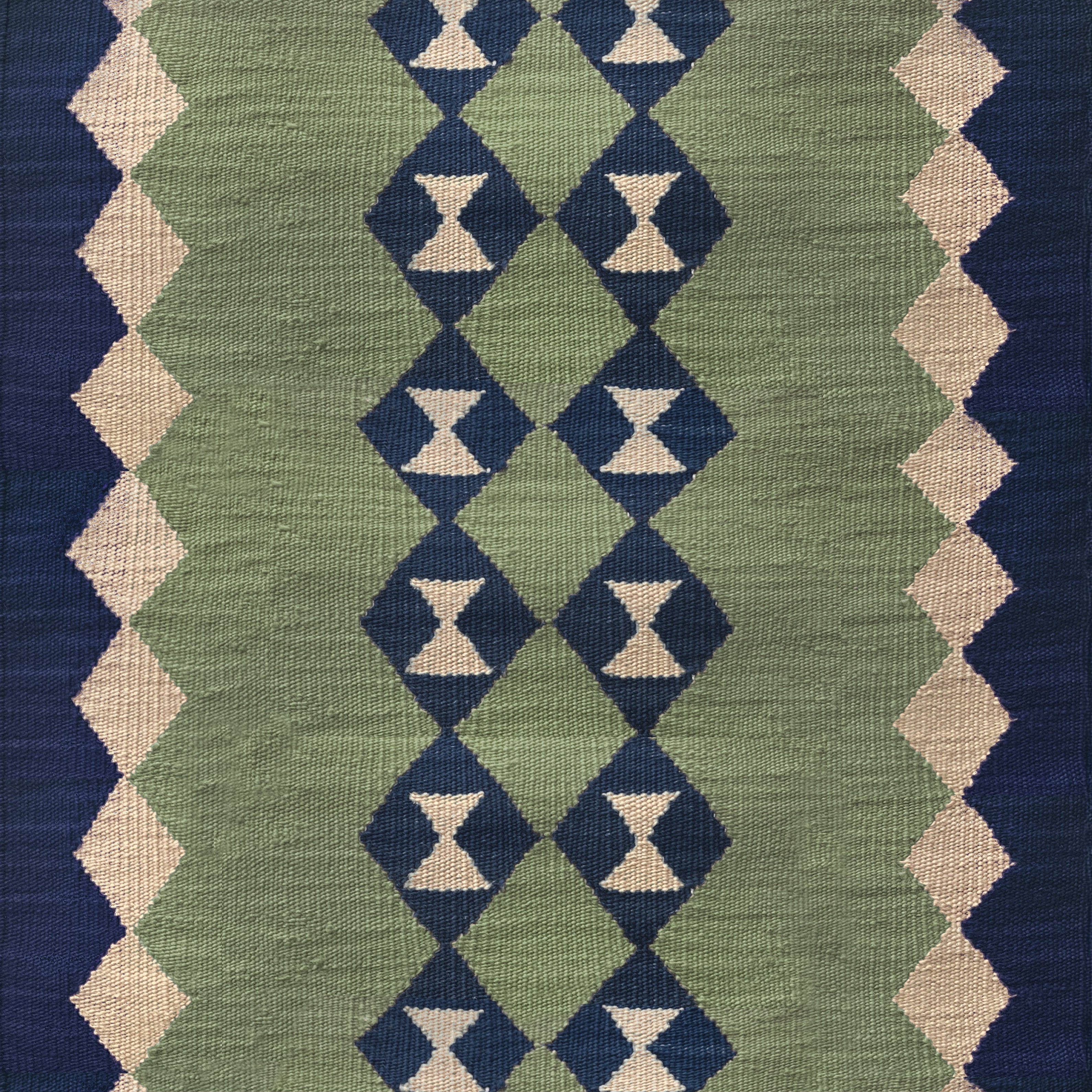 Via Duo Moss Green wool stair runner by Sophie Cooney Runners