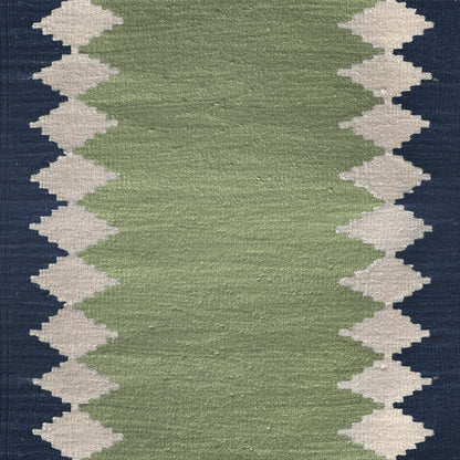 Via Moss Green wool stair runner by Sophie Cooney Runners