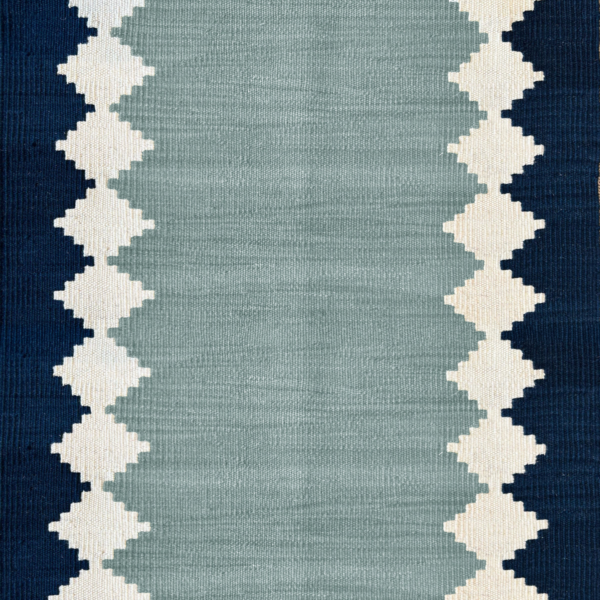 Via Stone Blue wool stair runner by Sophie Cooney Runners