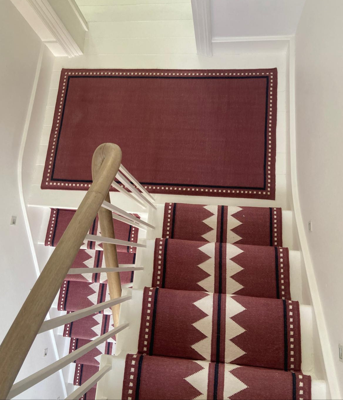 Zuri Soft Cherry raw cotton runner by Sophie Cooney Runners