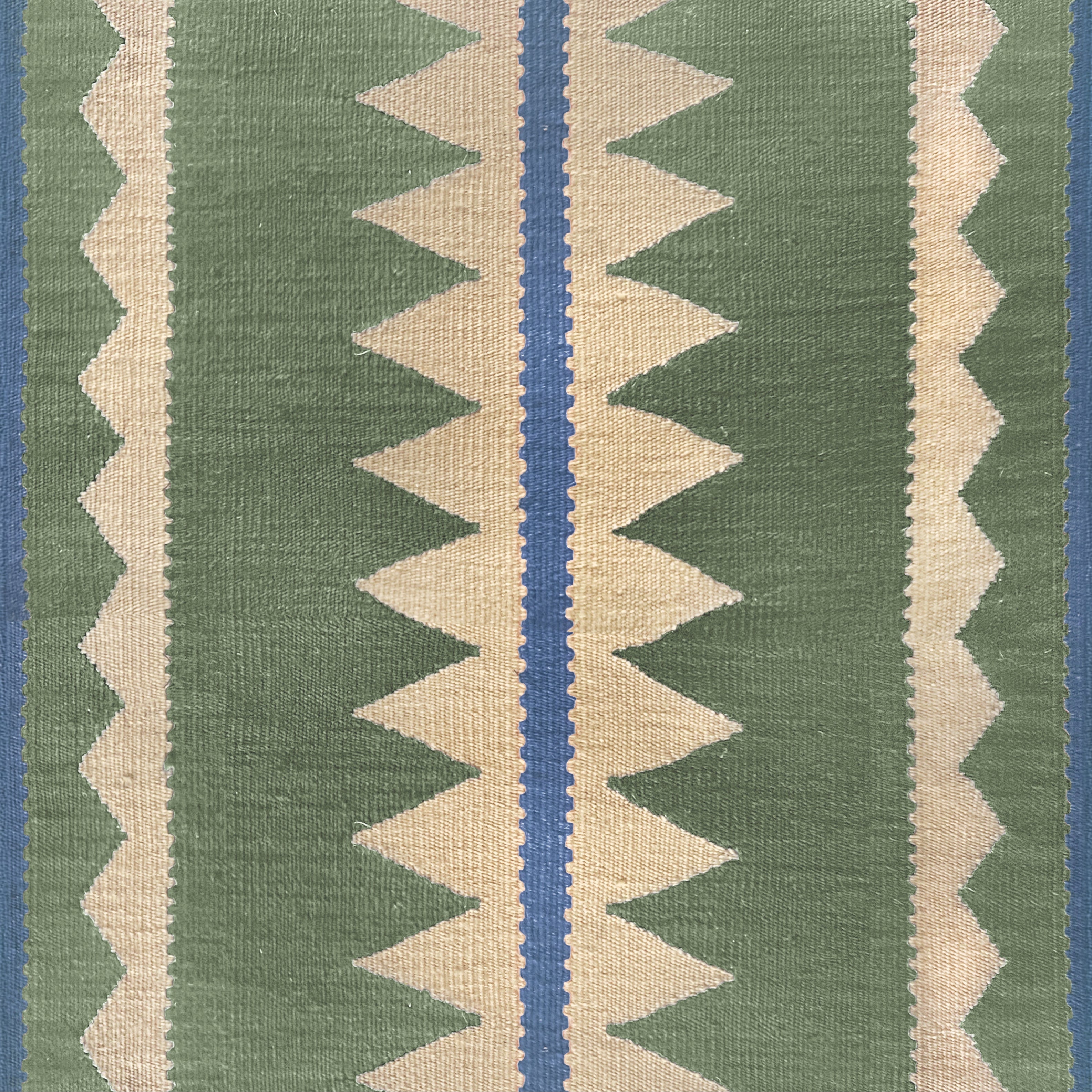 Zurianna Moss Green wool stair runner by Sophie Cooney Runners
